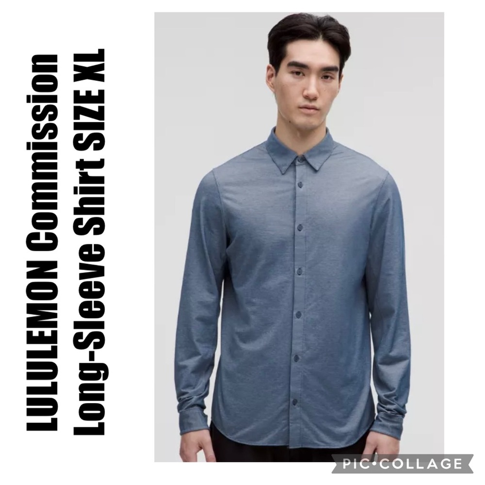 lululemon athletica Blue Casual Button Down Shirt